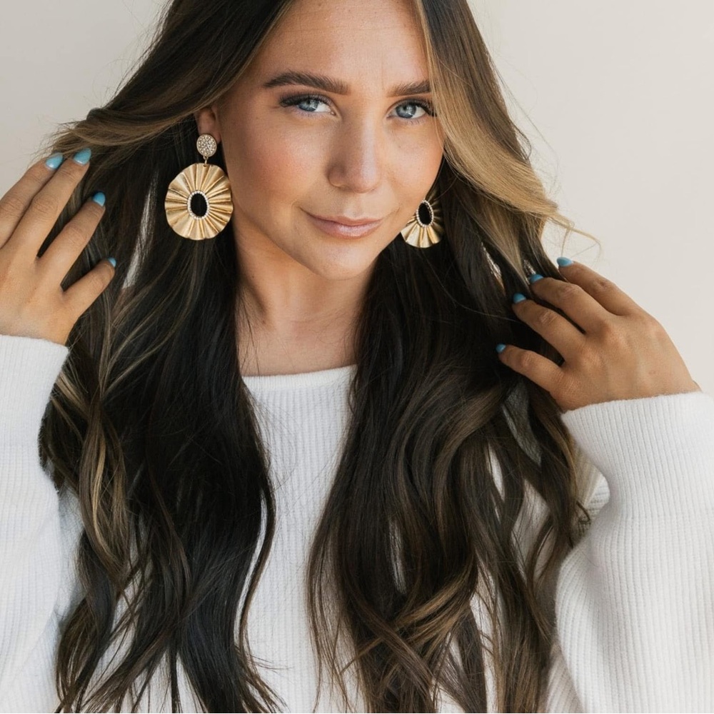 Plunder Gold Art Deco Statement Earrings